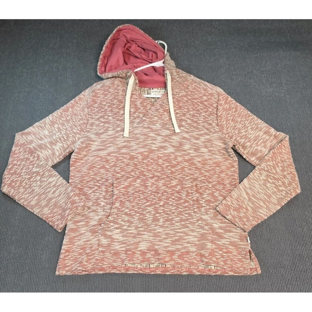 Hang Ten Hoodie Womens Small Pink Drawstring Long Sleeve Stretch Pocket Pullover